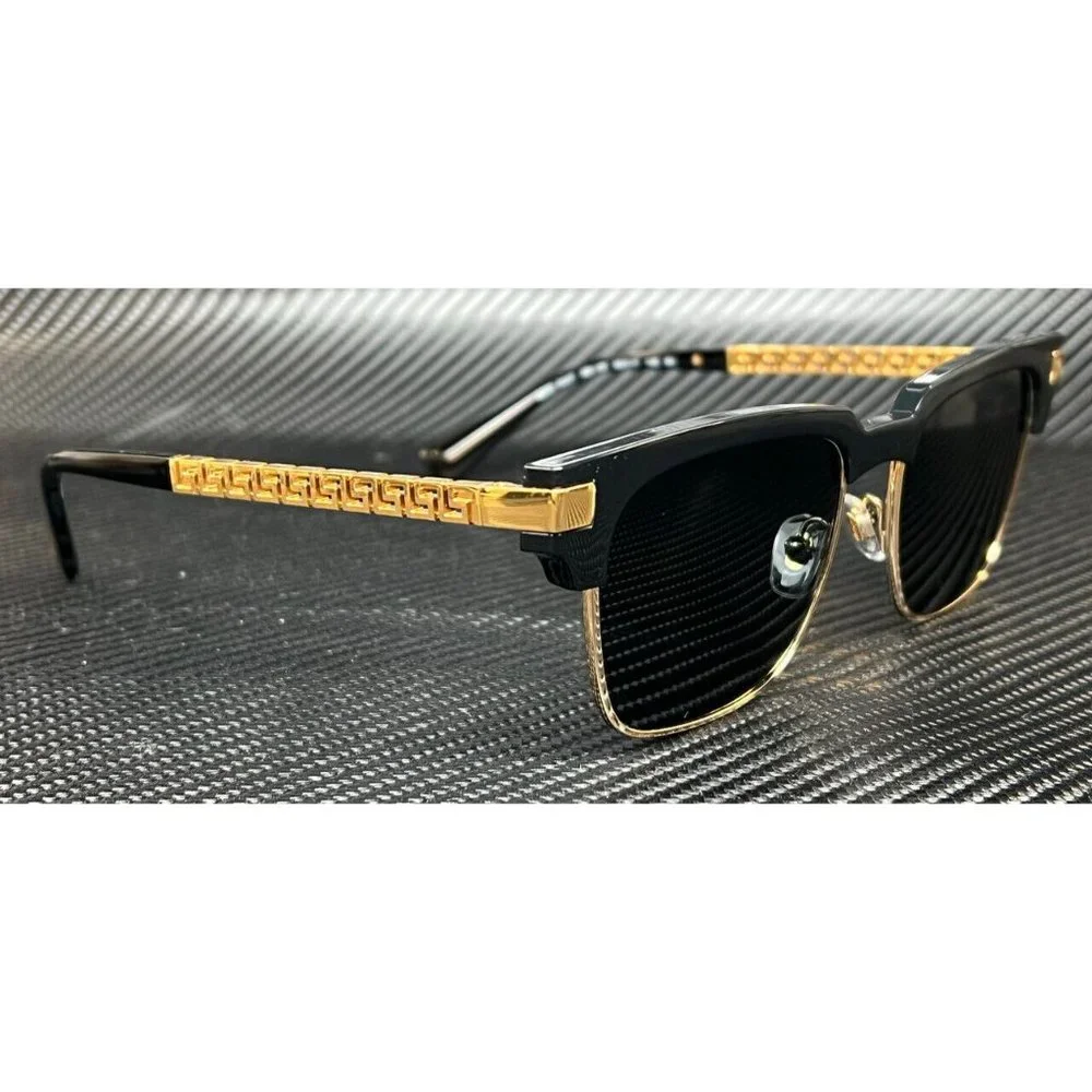 Versace Mens Gold Mens 55mm Sunglasses
